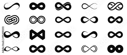 Infinity icon set.