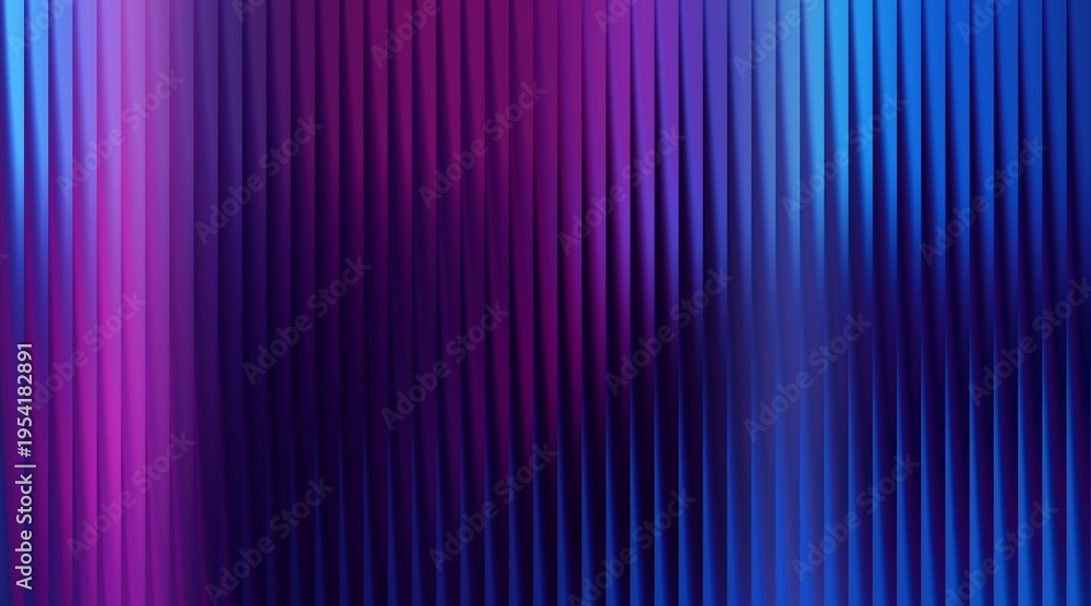 Obraz premium Abstract background featuring vertical stripes with a vibrant gradient of blue and purple tones