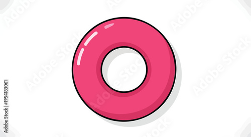 Vector pink donut icon