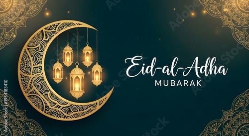 Eid al adha mubarak islamic celebration background