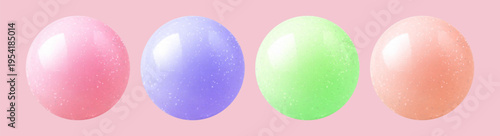 Abstract 3D light bubble with glare.Geometric abstract  iridescent liquid shape.