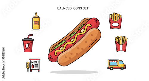 Hot dog with ketchup and mustard.