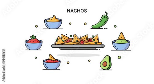 Nachos with various tasty toppings.