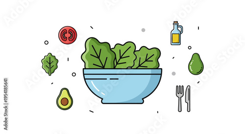 Fresh green lettuce in bowl.