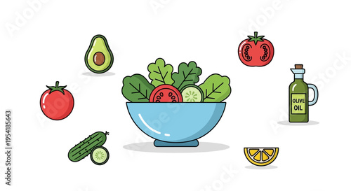 Fresh vegetables in a bowl.