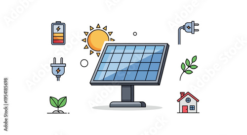 Solar Panel on a Stand Alone.