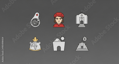 Collection of Religious Icons and Symbols.