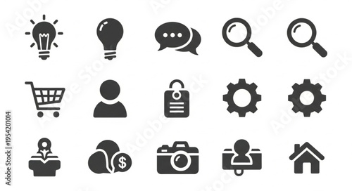 Collection of Essential Icons for Web and App Design.