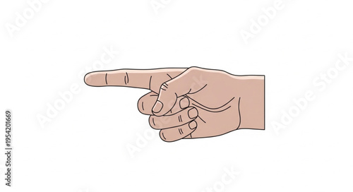 Hand Pointing Illustration - Direction, Guidance, and Visual Communication.