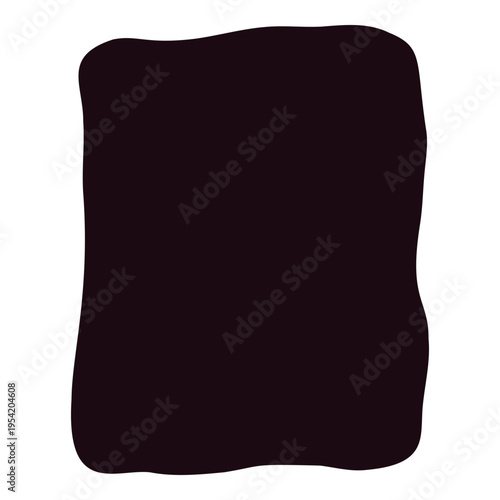 Hand drawn irregular rectangle text box isolated vector shape. Speech bubble quirky frame