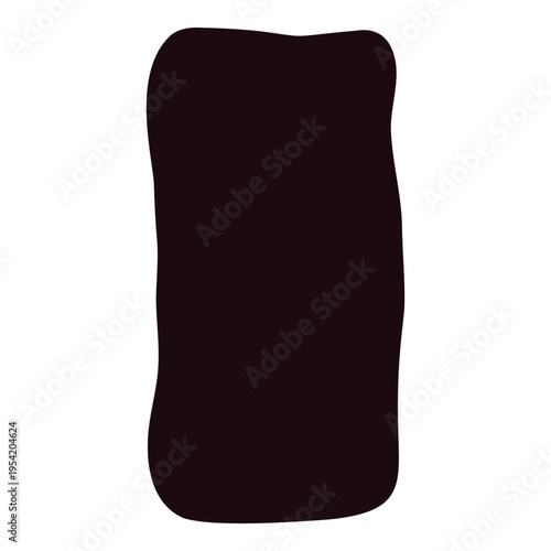 Hand drawn irregular rectangle text box isolated vector shape. Speech bubble quirky frame