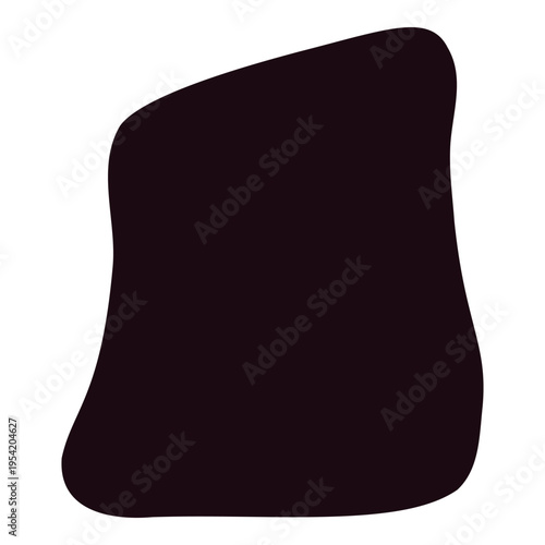 Hand drawn irregular rectangle text box isolated vector shape. Speech bubble quirky frame