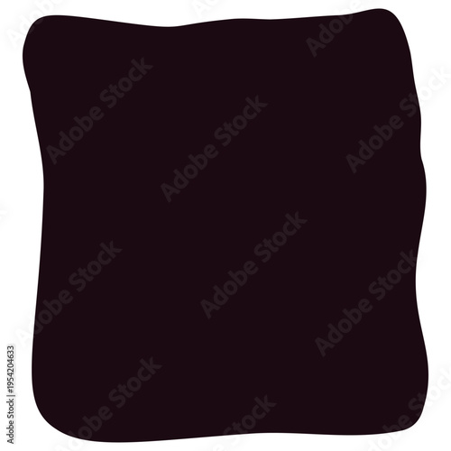 Hand drawn irregular rectangle text box isolated vector shape. Speech bubble quirky frame