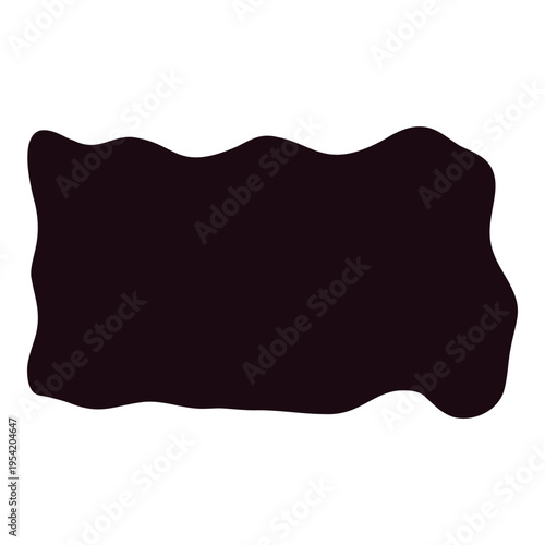 Hand drawn irregular rectangle text box isolated vector shape. Speech bubble quirky frame