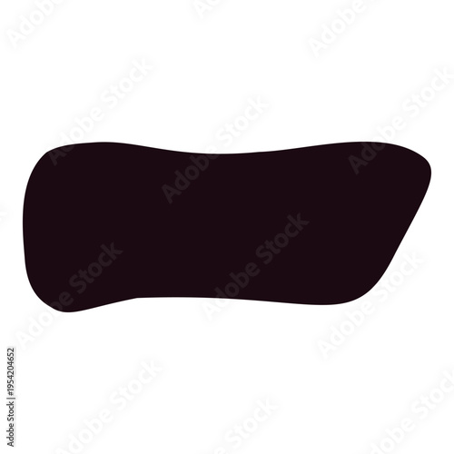 Hand drawn irregular rectangle text box isolated vector shape. Speech bubble quirky frame