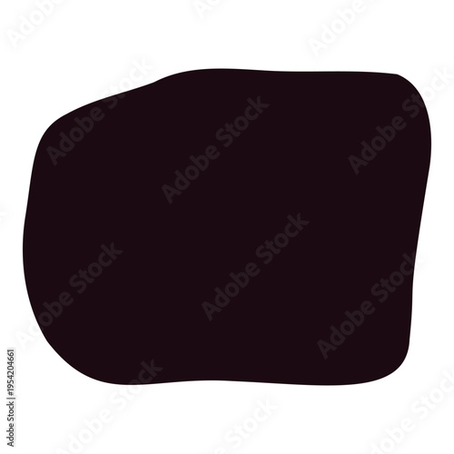 Hand drawn irregular rectangle text box isolated vector shape. Speech bubble quirky frame