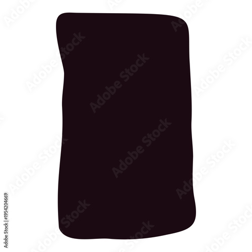 Hand drawn irregular rectangle text box isolated vector shape. Speech bubble quirky frame