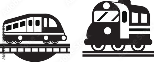 old train on white background