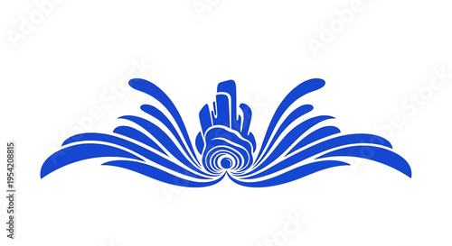 Abstract Water Splash Graphic, Decorative Subject, Isolated Environment, Vector Illustration, Front View, Artistic Concept