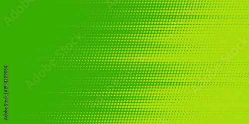 bstract bright green banner background template vector with overlay curve shapes. Green background with trendy dot pattern design.