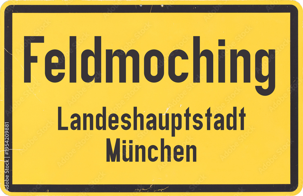 Fototapeta premium Ortsschild München-Feldmoching