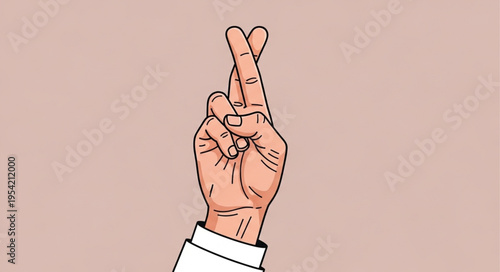 Fingers Crossed - A Gesture of Hope, Luck, and Anticipation.