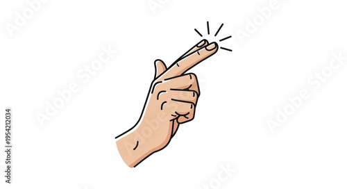 Hand gesture snapping fingers to get attention or make a point.