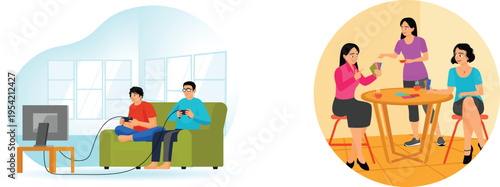 Modern entertainment and social gatherings through gaming and board games