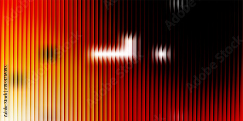 Ripple gradient background design. Modern distortion ripple glass texture effect. Abstract fractal effect ribbed glass texture with vibrant gradients smooth fluted horizontal vector bg.