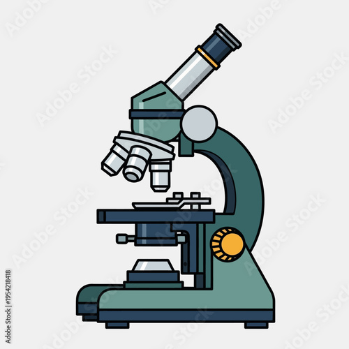 Microscope scientific instrument for viewing small objects, laboratory equipment, science and research concept