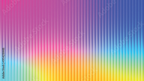 Vibrant vertical striped rainbow gradient background vector illustration with smooth color transitions, ideal for modern digital designs, web banners, and creative marketing materials.