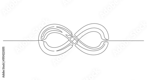 Infinity symbol made of wire loops.