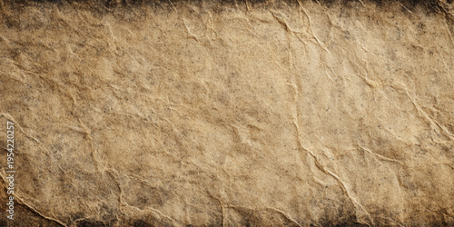 Abstract brown crumpled paper background with grunge texture, wrinkled surface and rustic vintage material style.