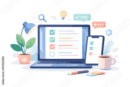 Simple generation manager checklist vector task icon digital image online minimalism simple shapes