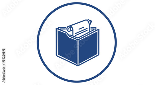 Blue Folder with Document Icon.