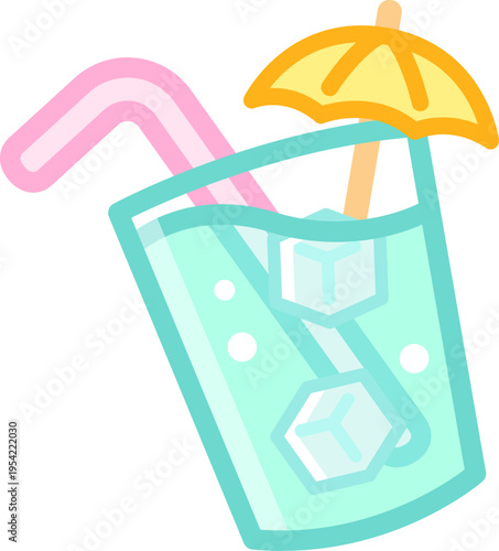 소다 빨대 우산