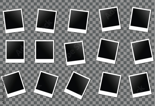 Blank Photo Frames: An array of blank photo frames arranged, perfect for showcasing memories, artwork, or personal moments.