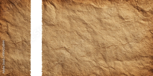 Abstract brown crumpled paper background with grunge texture, wrinkled surface and rustic vintage material style.