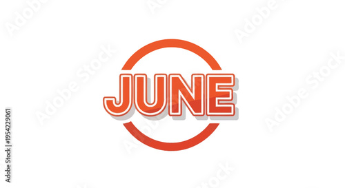 June month logo with circle.
