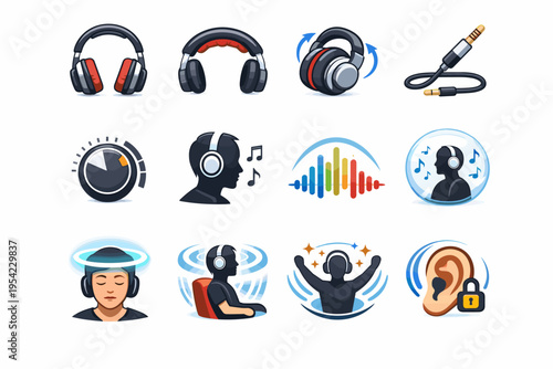 Wheel experience private image posture generation immersive simple ear icon jack focus