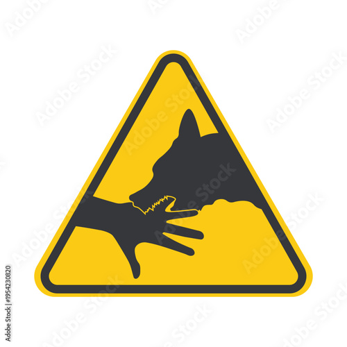 Printable safety sign beware of dog, guard door canine, keep clear caution sign