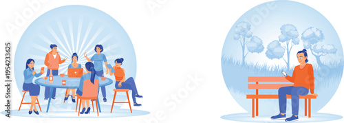 Balancing team collaboration and individual focus in a modern workspace setting