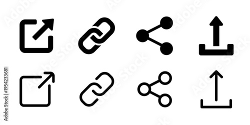 share icon. share arrow. link icon