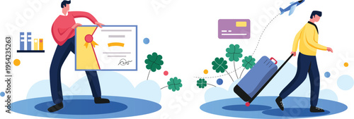 Professional achievements and international travel for career growth