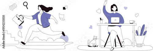 Balancing professional growth and remote work with a pet companion