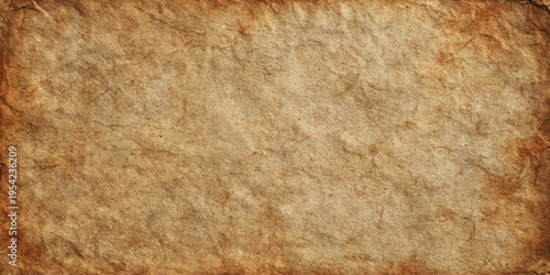 Vintage brown grunge crumpled paper texture background with wrinkled rough surface and aged antique parchment design.