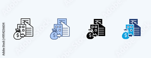 Capital Investment Multiple Icon Illustration Vector
