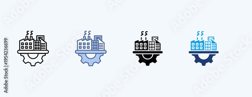 Urban Development Multiple Icon Illustration Vector