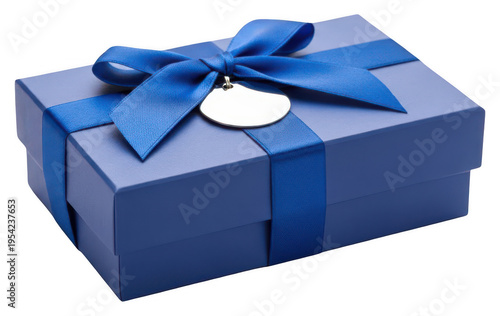 blue gift box with bow