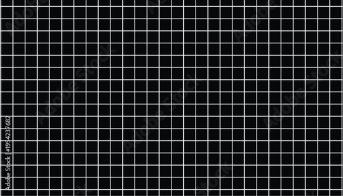 A black background with a grid pattern of thin white lines